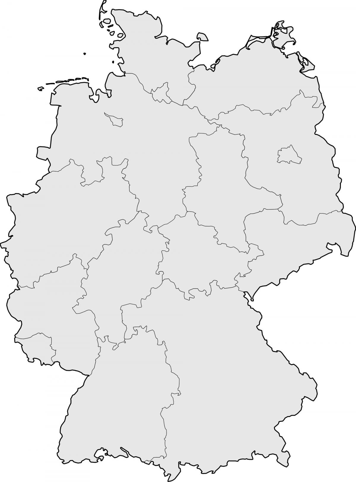 Empty Germany map