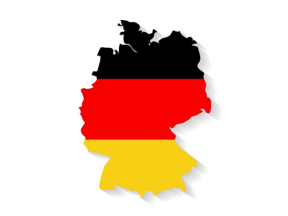 Map of Germany flag
