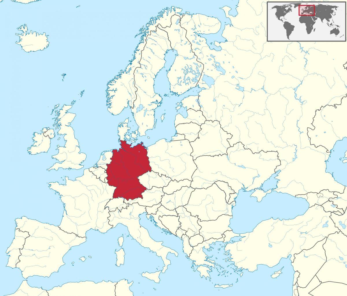 Germany location on the Europe map