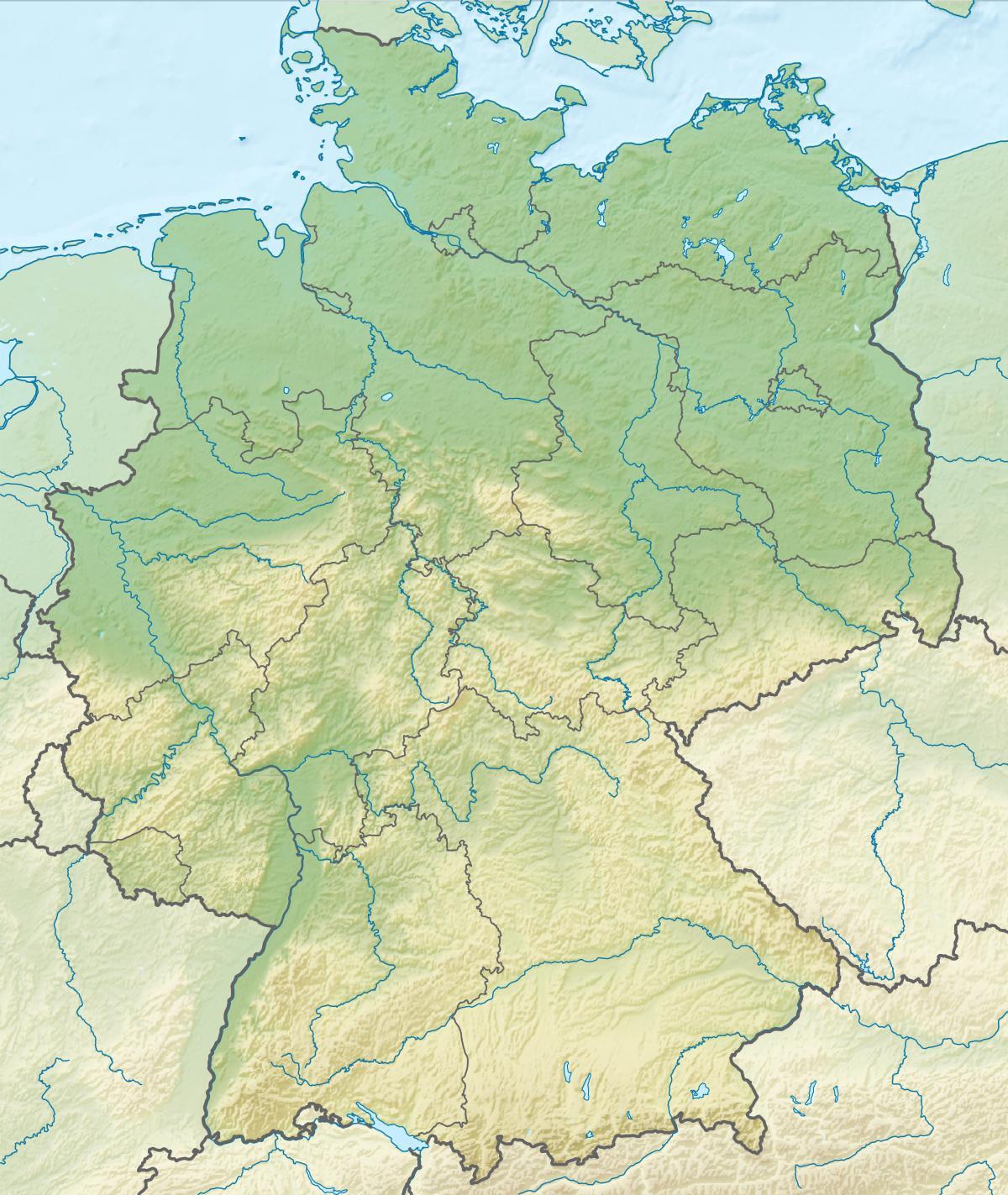 Germany landform map