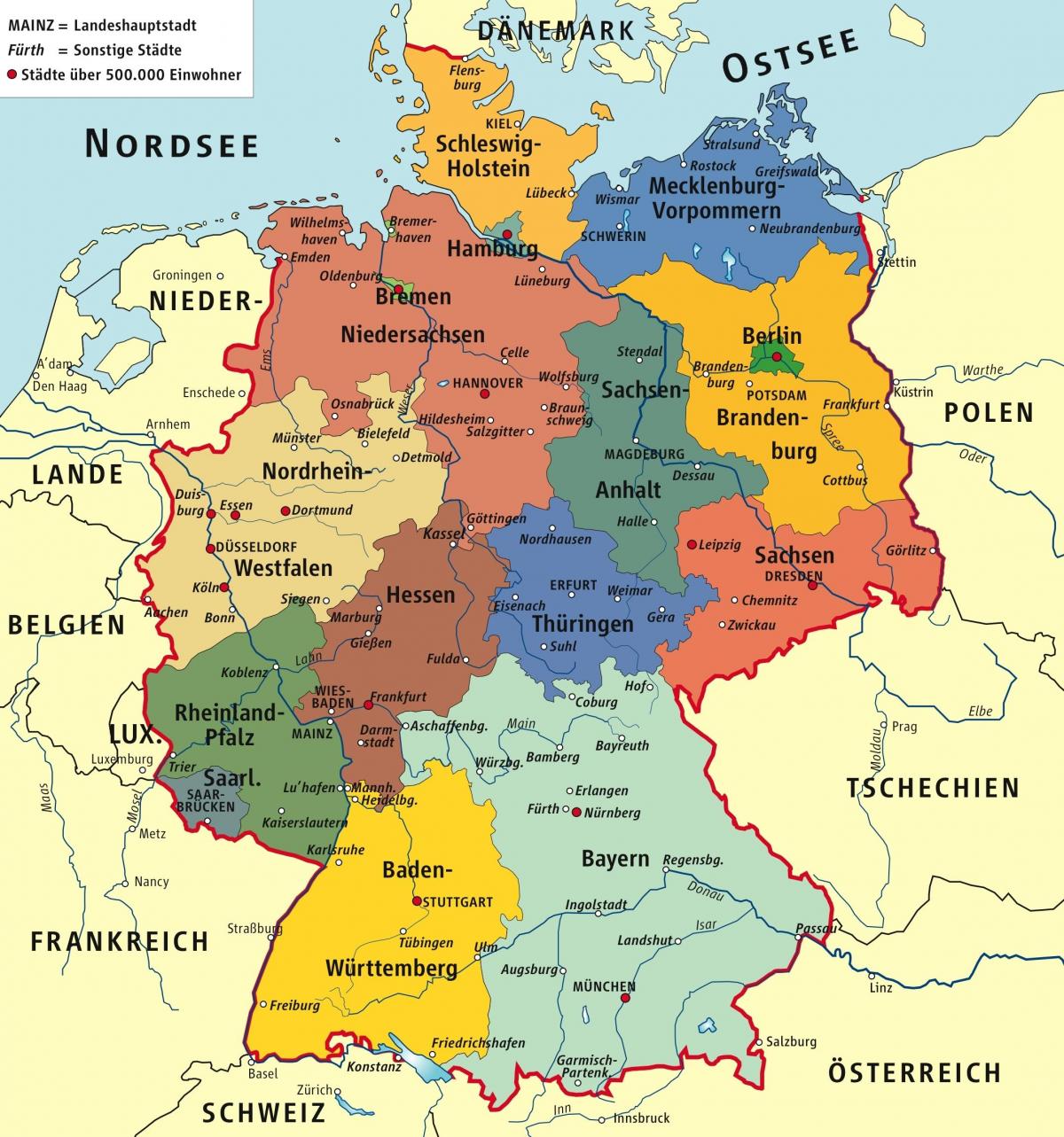 Germany administrative map